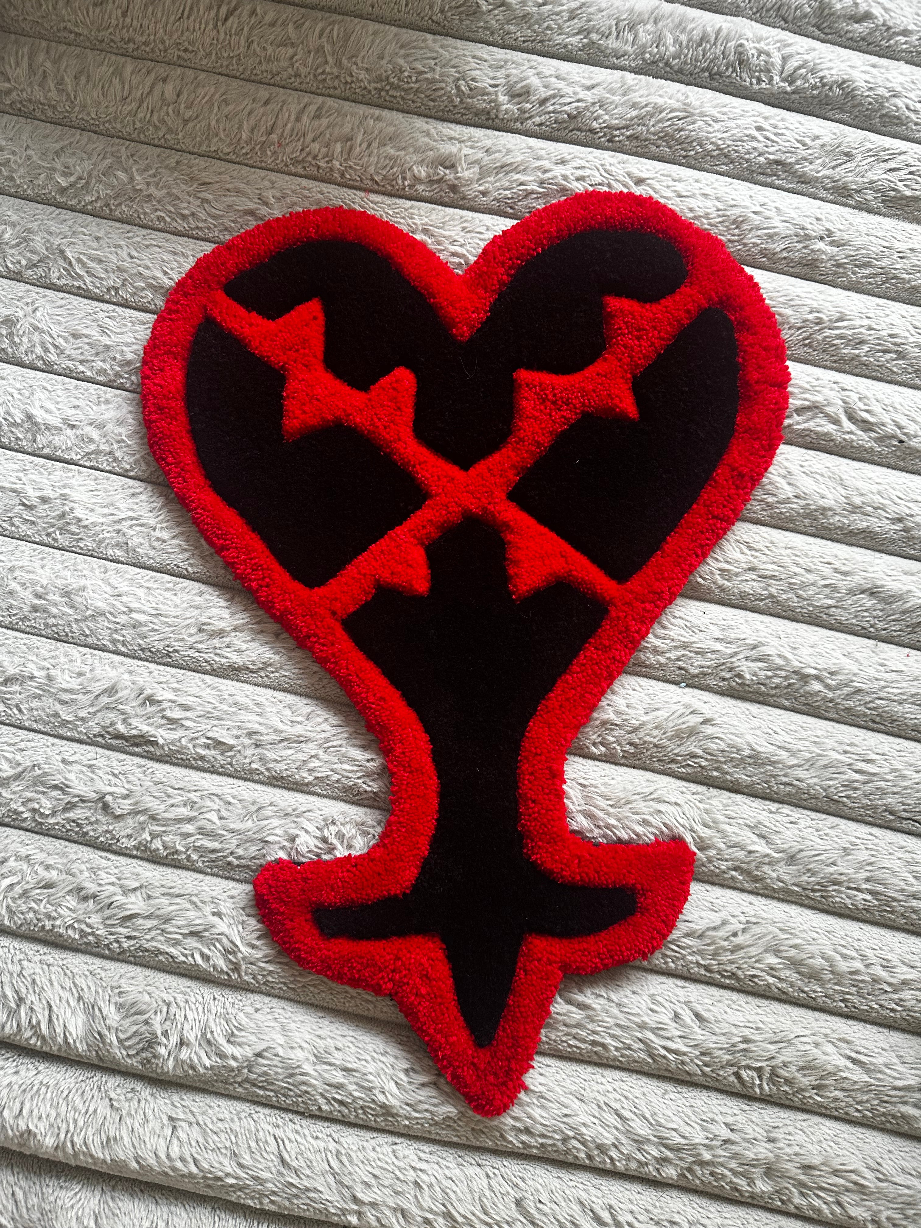 Heartless tufted rug