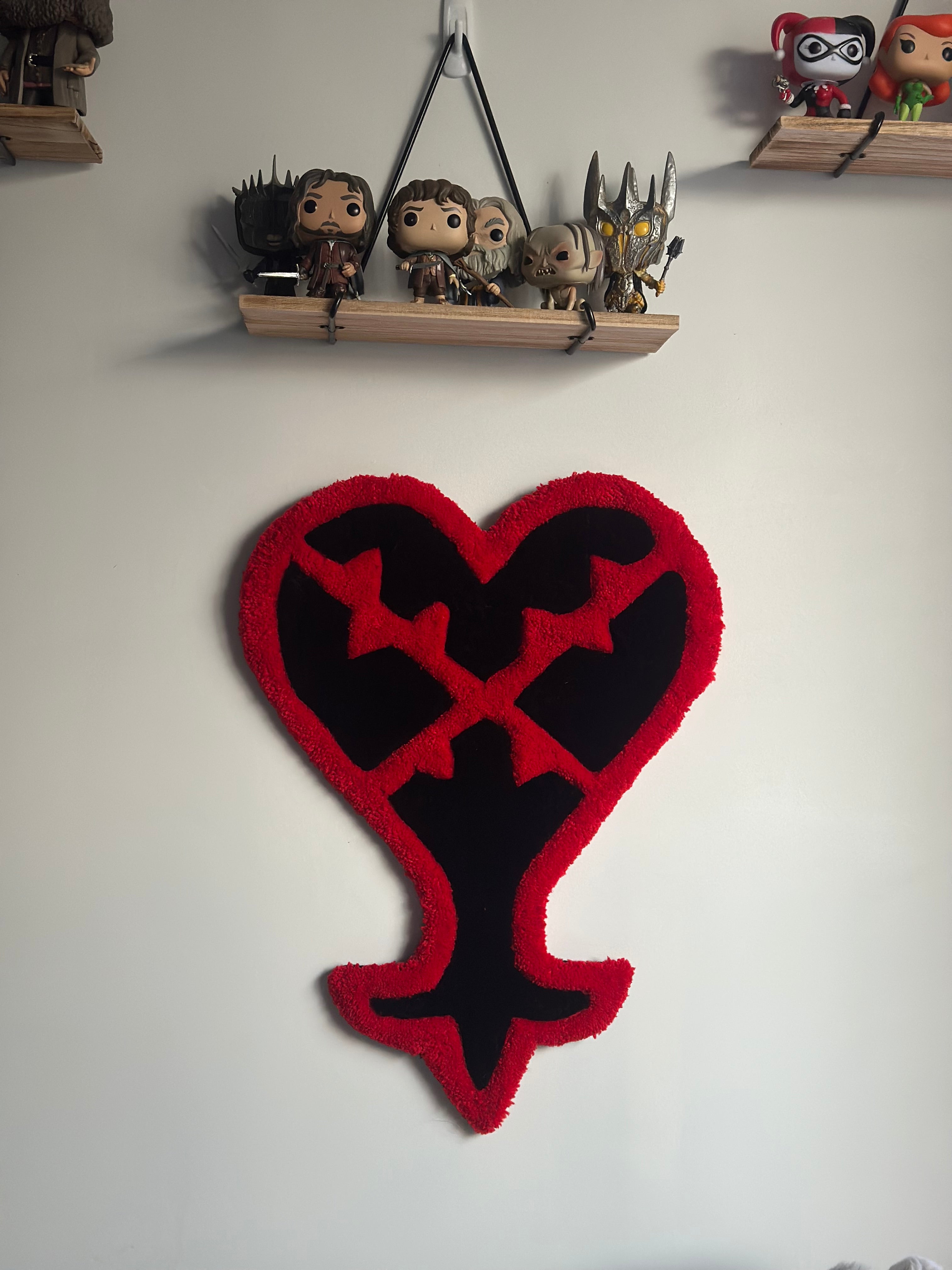 Heartless tufted rug